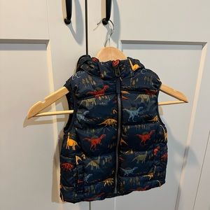 Kids Dinosaur Puffy Vest with detachable hood, H&M